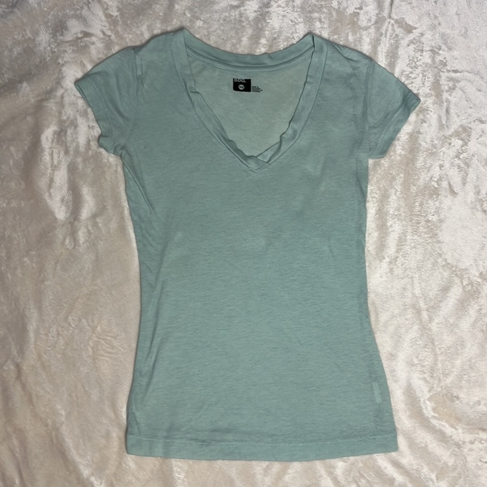3 BDG V-Neck Tees (Olive Green, Teal Blue and White) - Picture 7 of 9